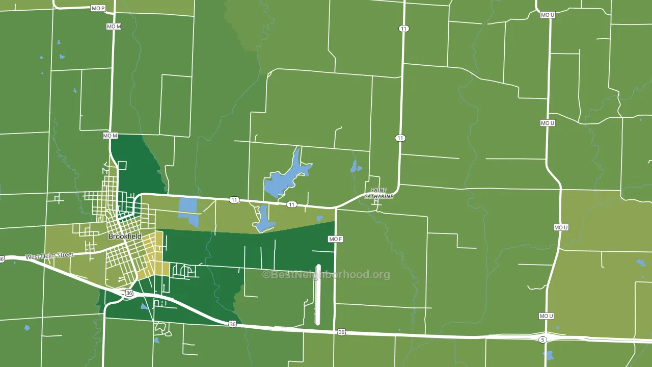 St. Catharine, MO block-group voter-turnout map