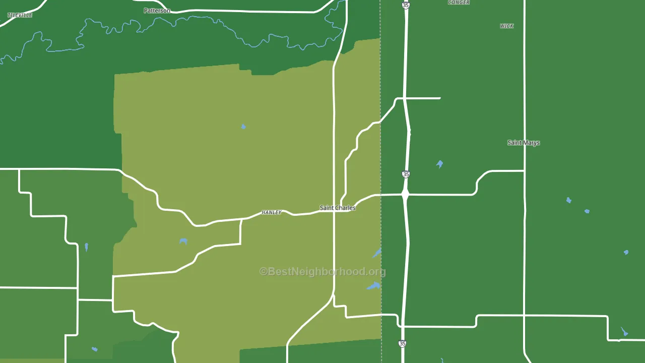 St. Charles, IA block-group voter-turnout map