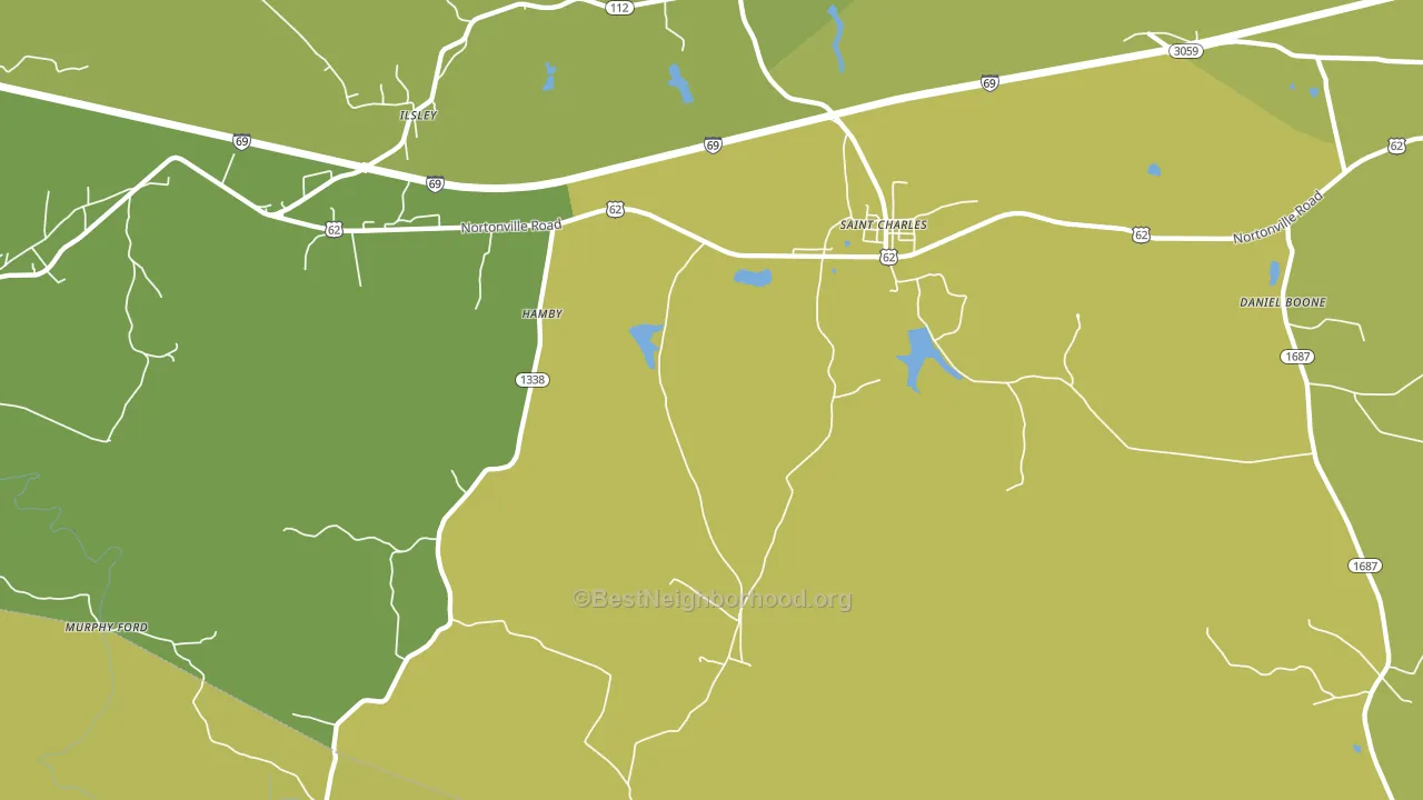 St. Charles, KY block-group voter-turnout map