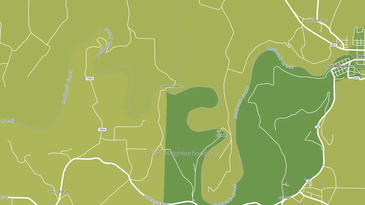 St. Charles, PA block-group voter-turnout map
