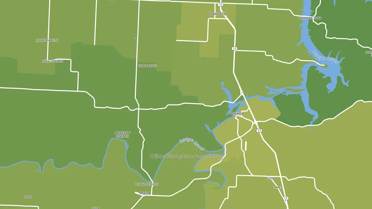 St. Clair County, MO block-group voter-turnout map