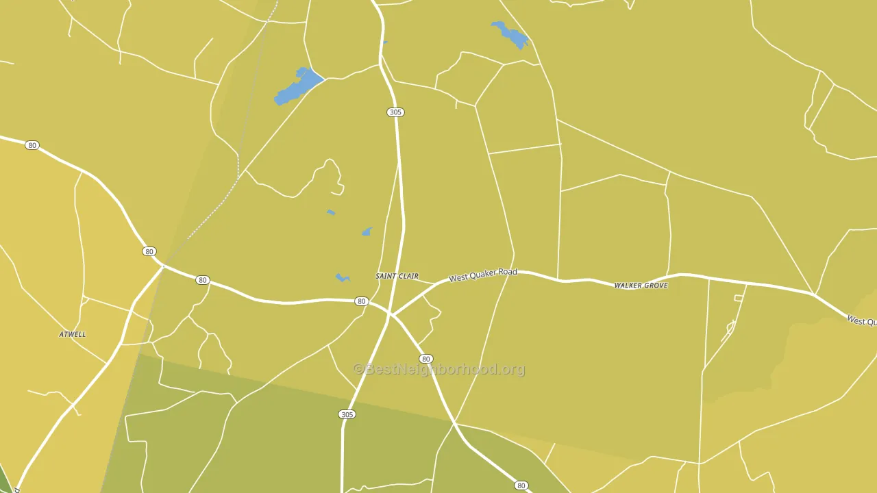 St. Clair, GA block-group voter-turnout map