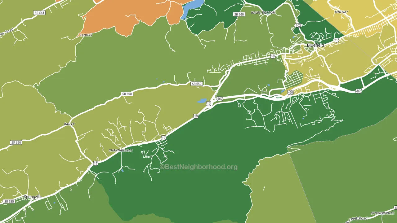St. Clair, VA block-group voter-turnout map