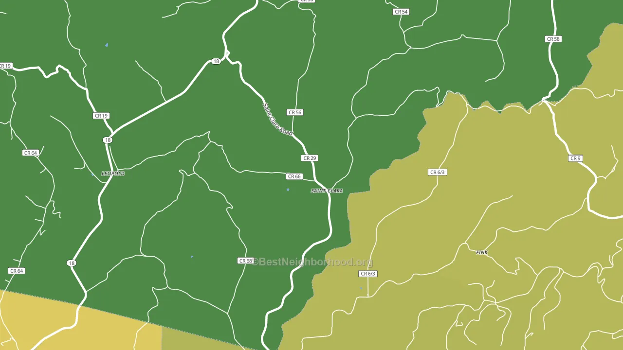 St. Clara, WV block-group voter-turnout map