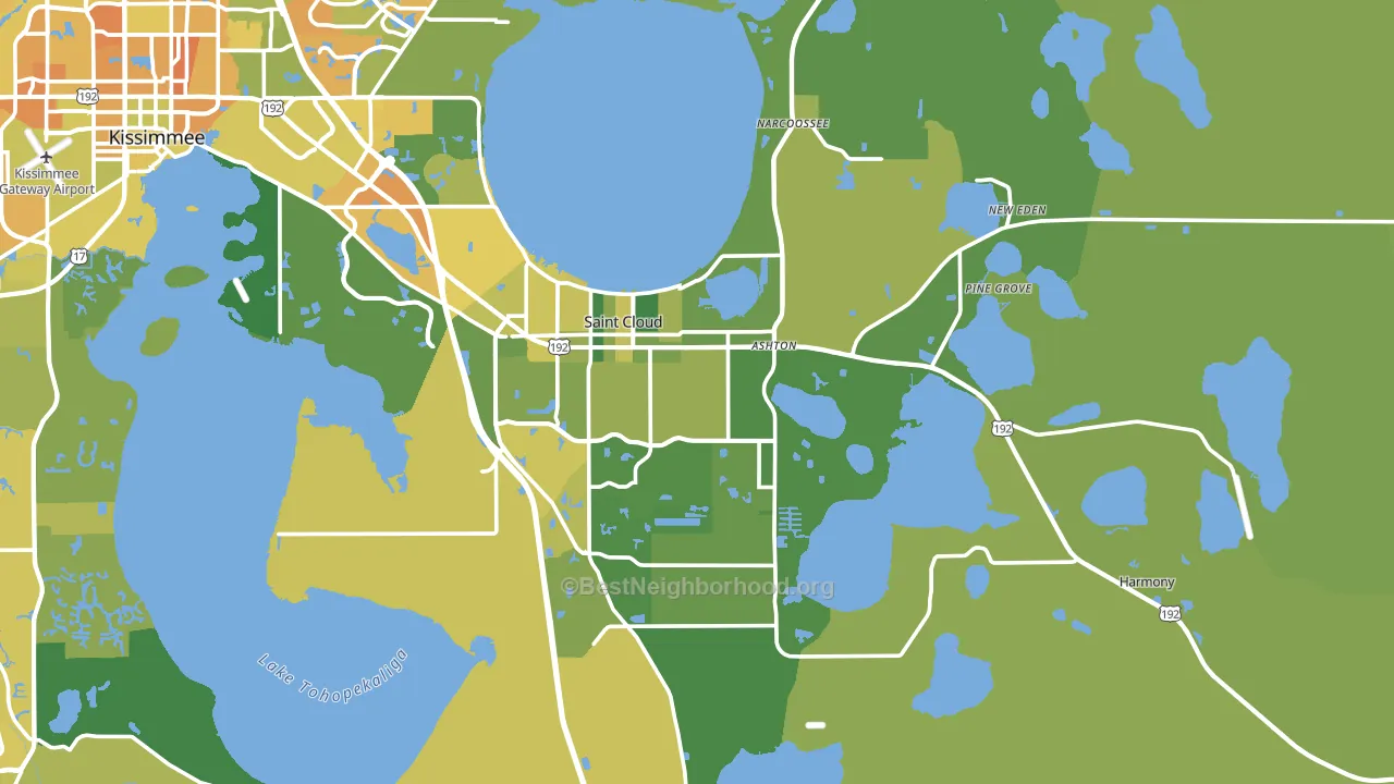 St. Cloud, FL block-group voter-turnout map