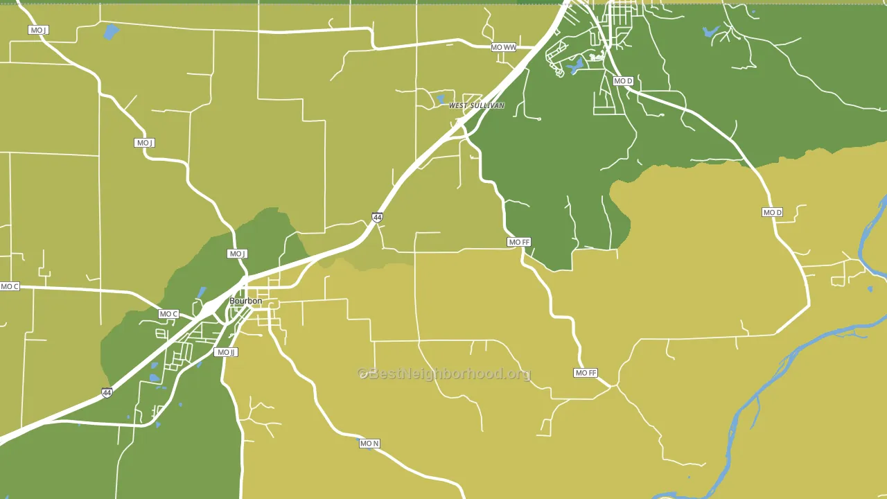 St. Cloud, MO block-group voter-turnout map