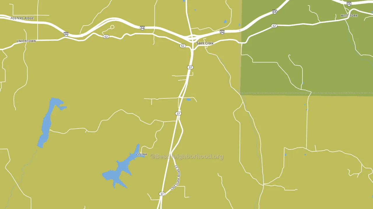 St. Croix, IN block-group voter-turnout map