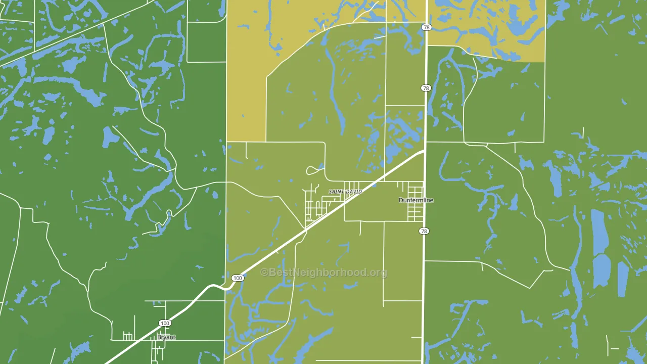 St. David, IL block-group voter-turnout map