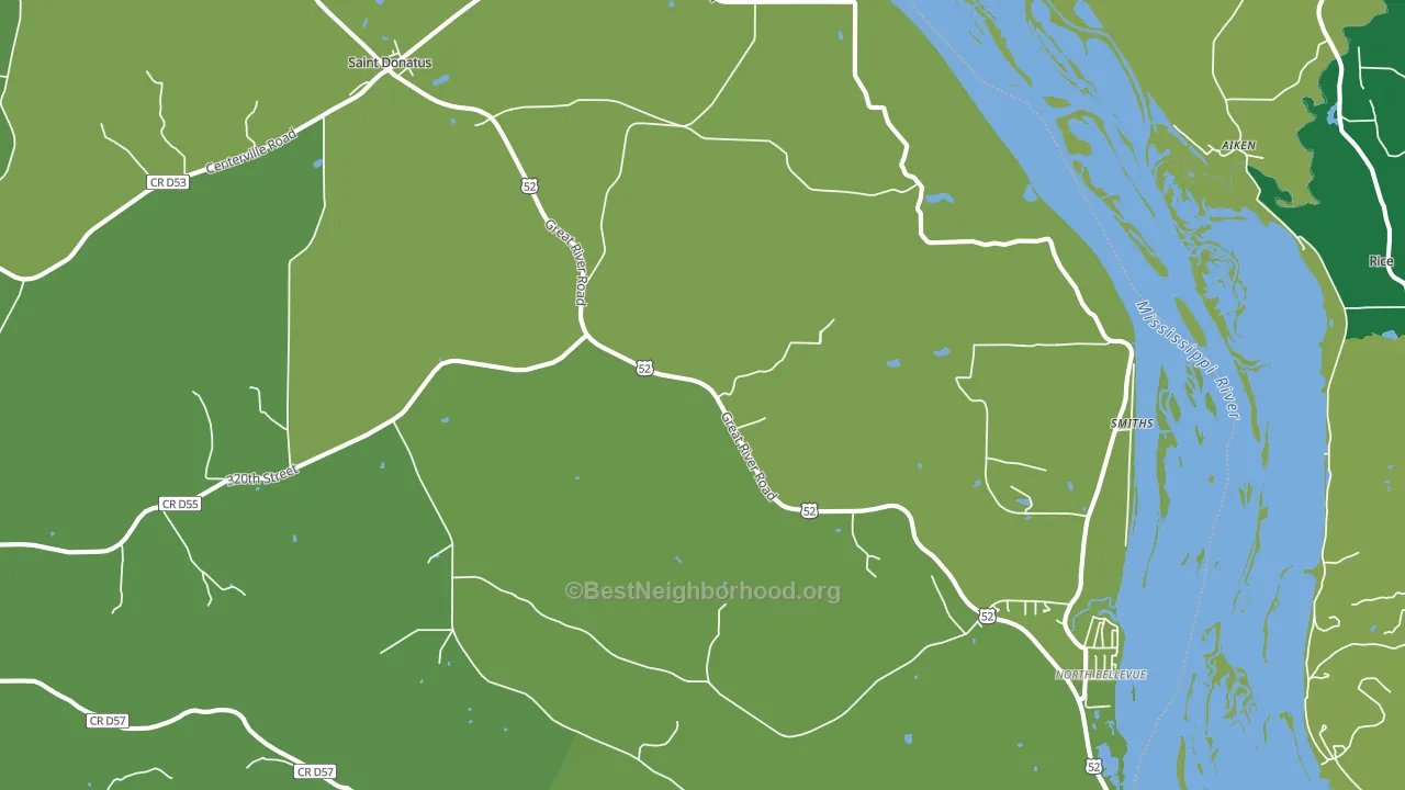 St. Donatus, IA block-group voter-turnout map