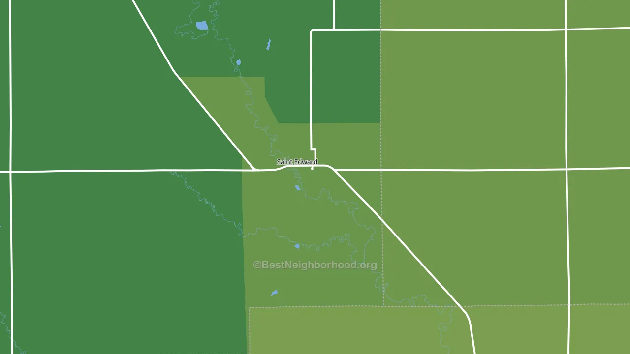 St. Edward, NE block-group voter-turnout map