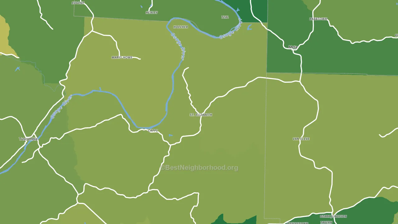 St. Elizabeth, MO block-group voter-turnout map
