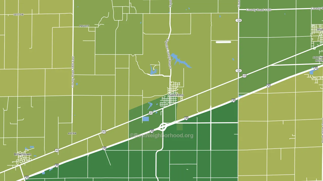 St. Elmo, IL block-group voter-turnout map