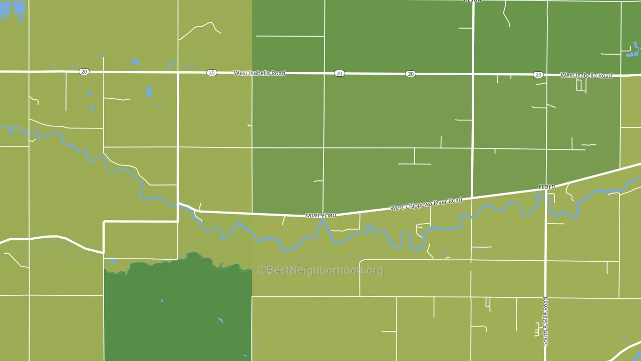 St. Elmo, MI block-group voter-turnout map
