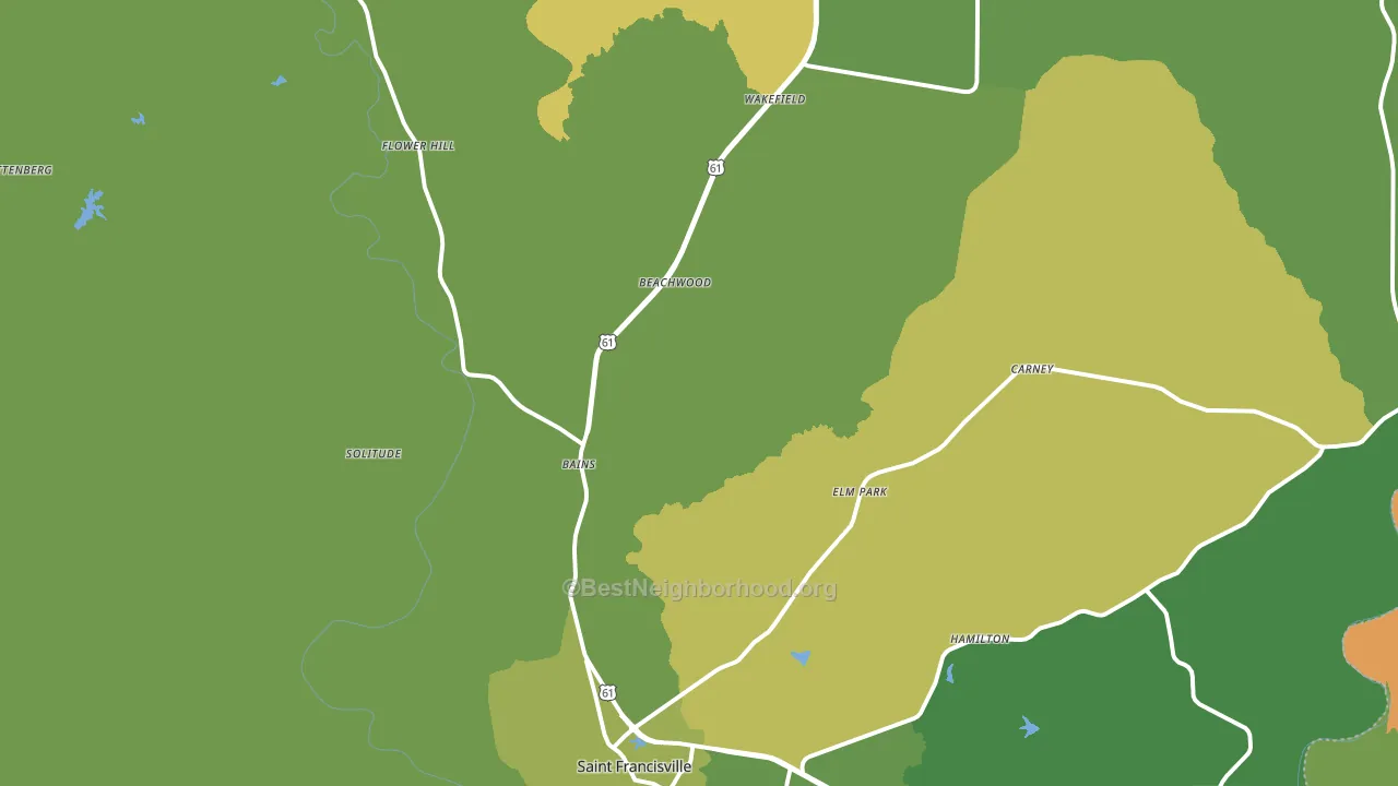St. Francisville, LA block-group voter-turnout map