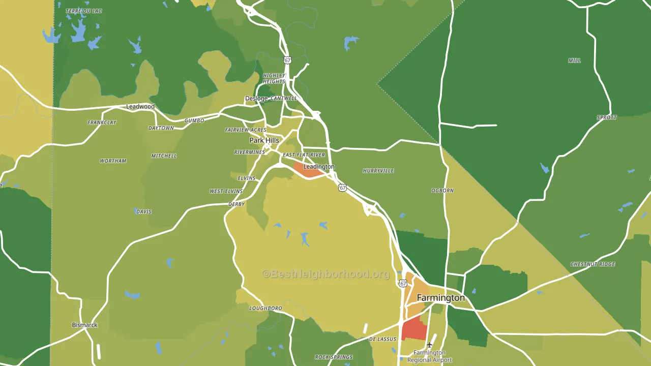 St. Francois County, MO block-group voter-turnout map