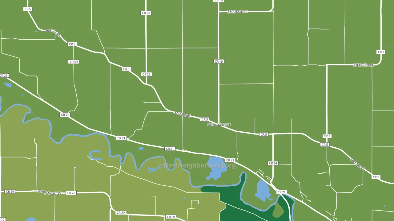 St. George, MN block-group voter-turnout map
