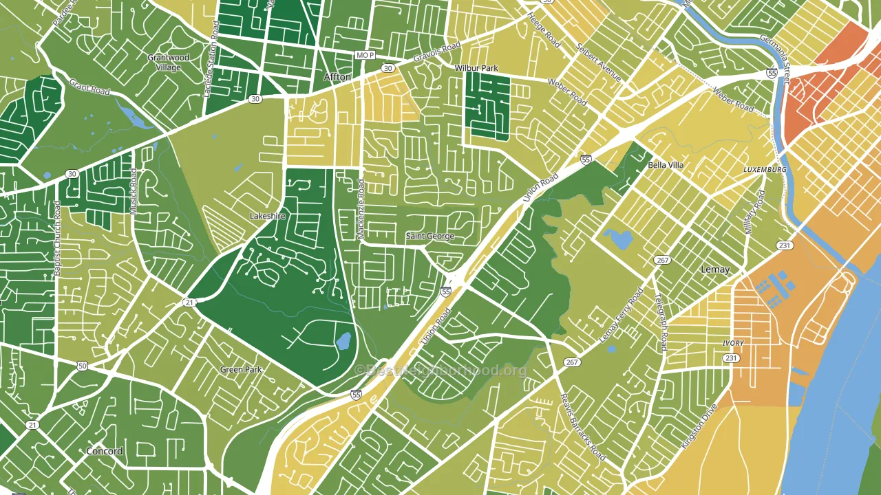 St. George, MO block-group voter-turnout map