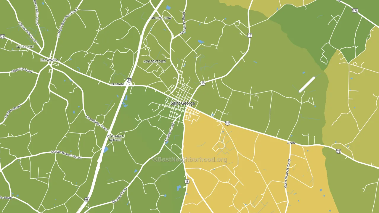 St. George, SC block-group voter-turnout map