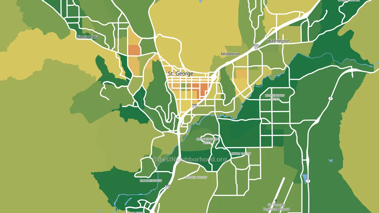 St. George, UT block-group voter-turnout map