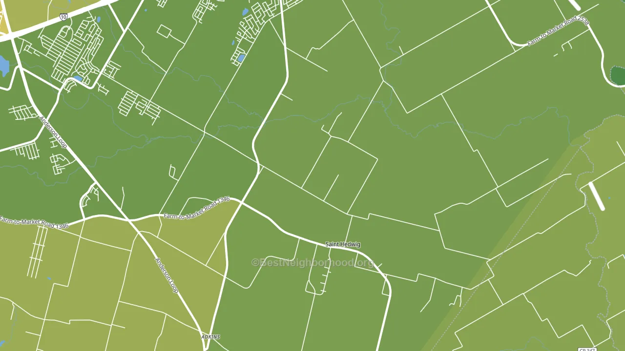 St. Hedwig, TX block-group voter-turnout map