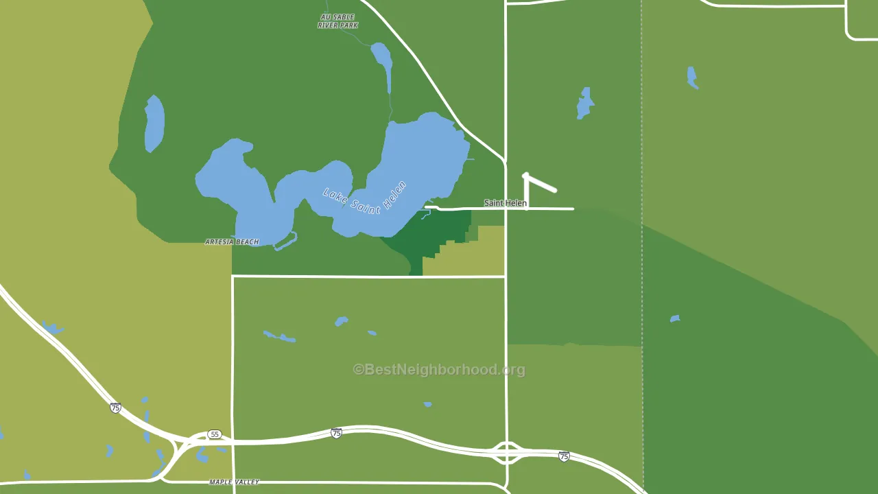 St. Helen, MI block-group voter-turnout map