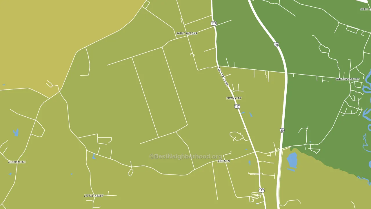 St. Helena, NC block-group voter-turnout map