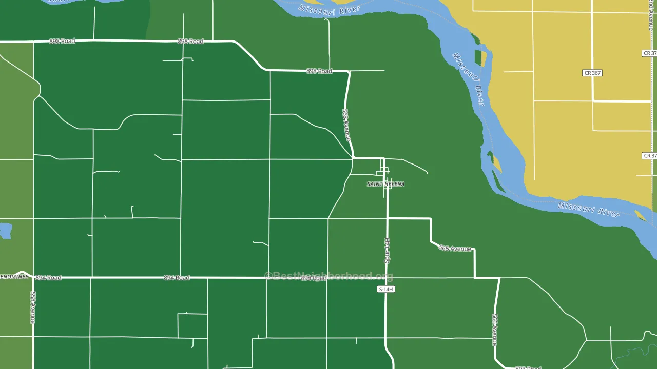 St. Helena, NE block-group voter-turnout map