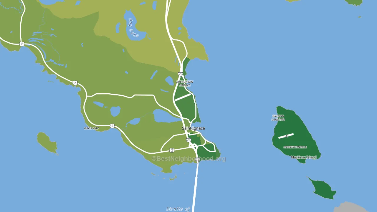St. Ignace, MI block-group voter-turnout map