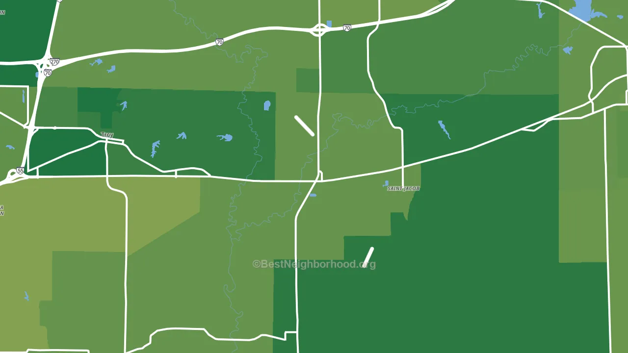 St. Jacob, IL block-group voter-turnout map