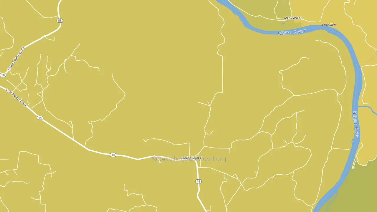 St. James, AR block-group voter-turnout map