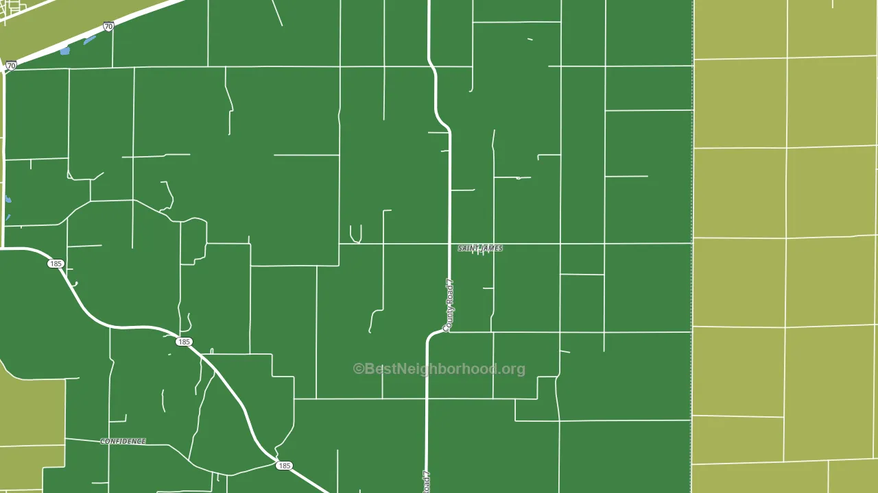 St. James, IL block-group voter-turnout map