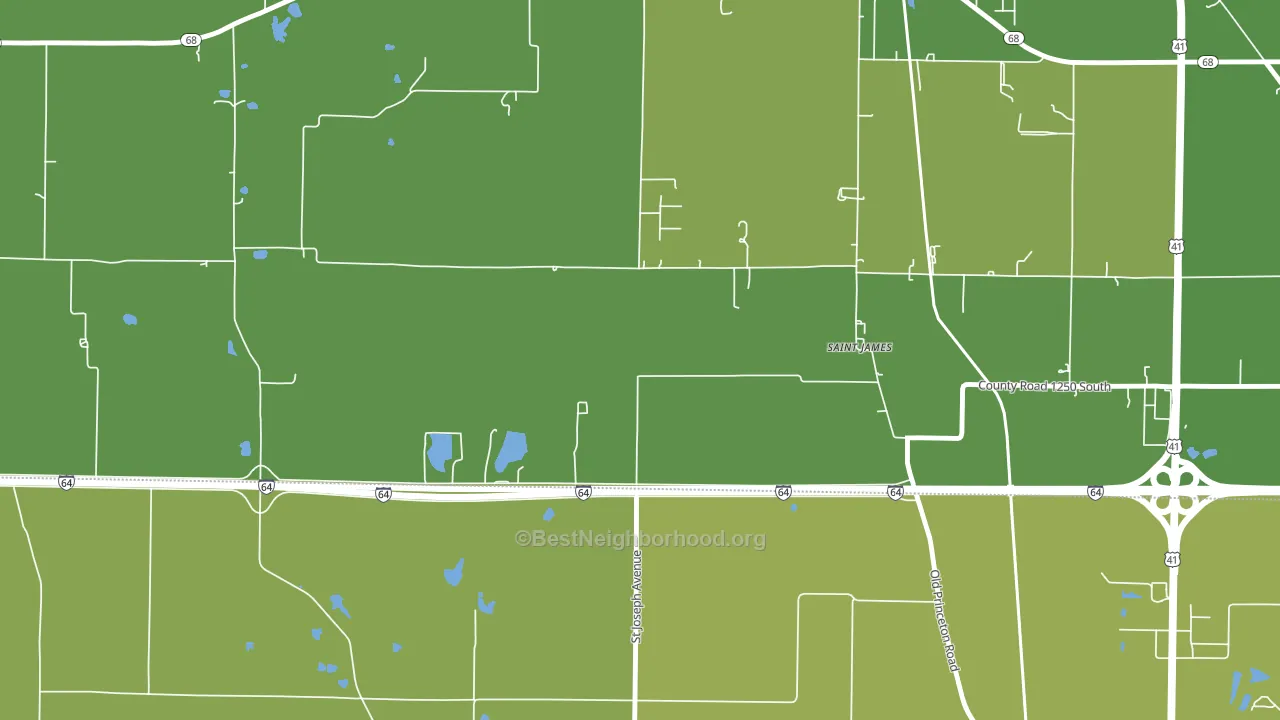 St. James, IN block-group voter-turnout map