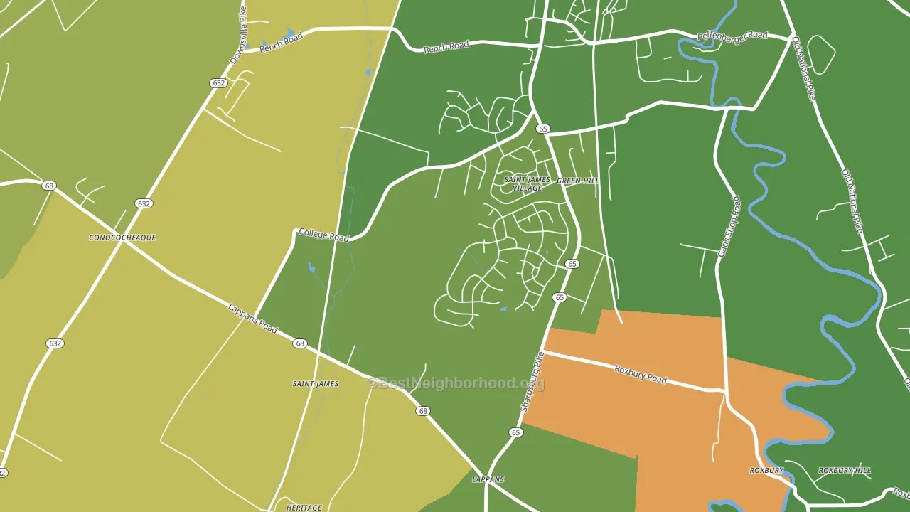St. James, MD block-group voter-turnout map