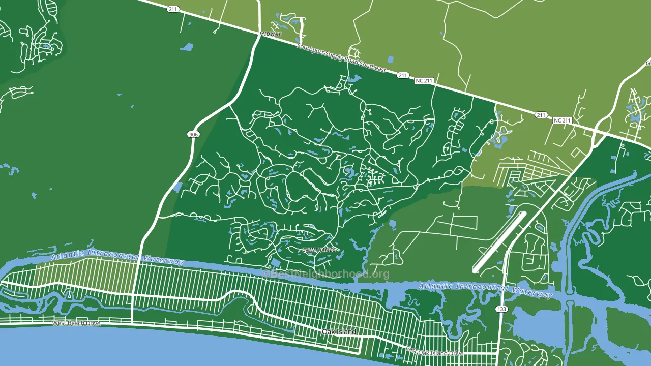 St. James, NC block-group voter-turnout map
