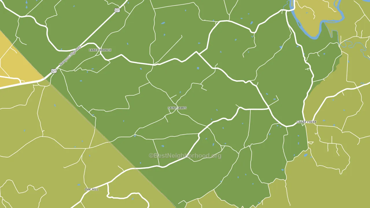 St. James, TN block-group voter-turnout map