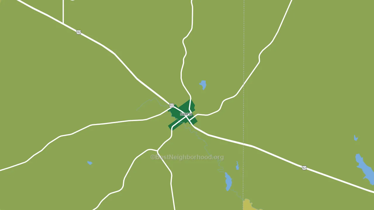 St. Jo, TX block-group voter-turnout map