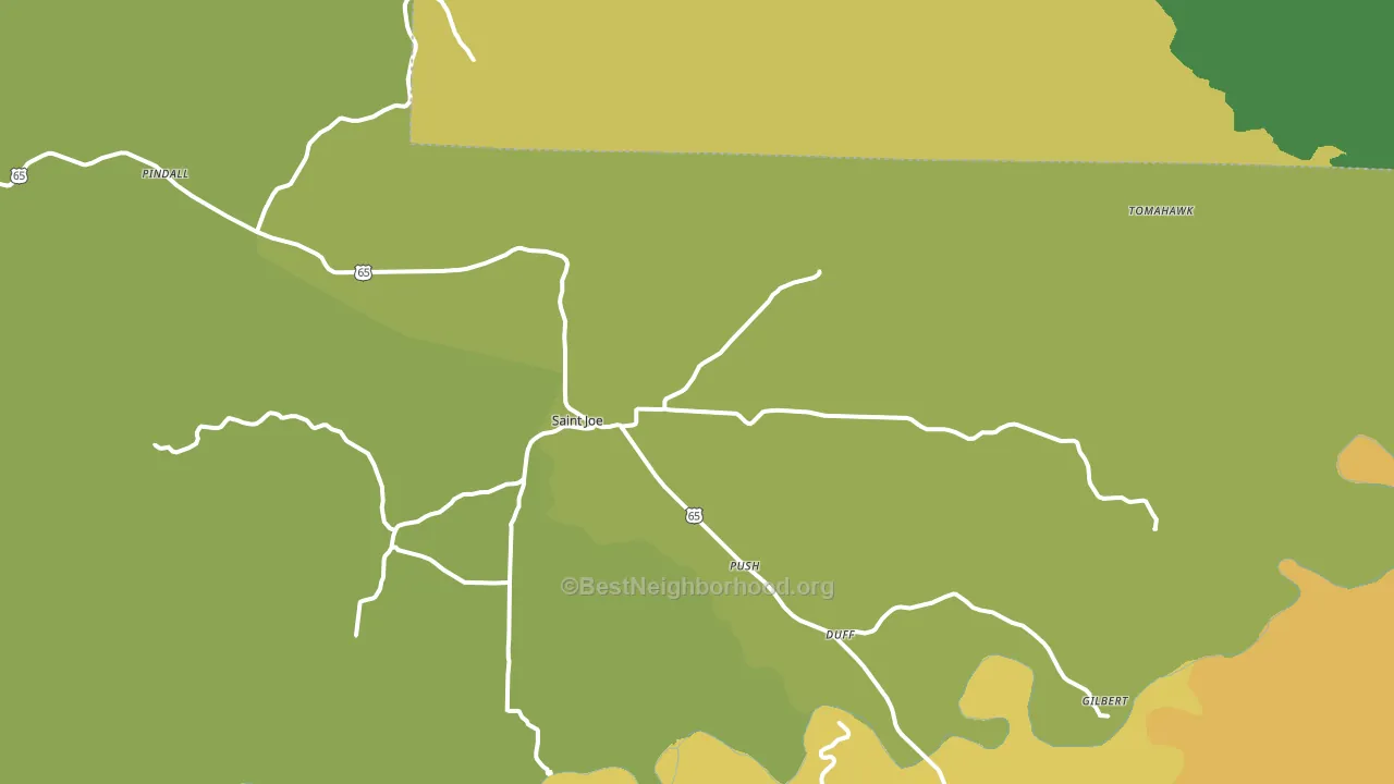 St. Joe, AR block-group voter-turnout map