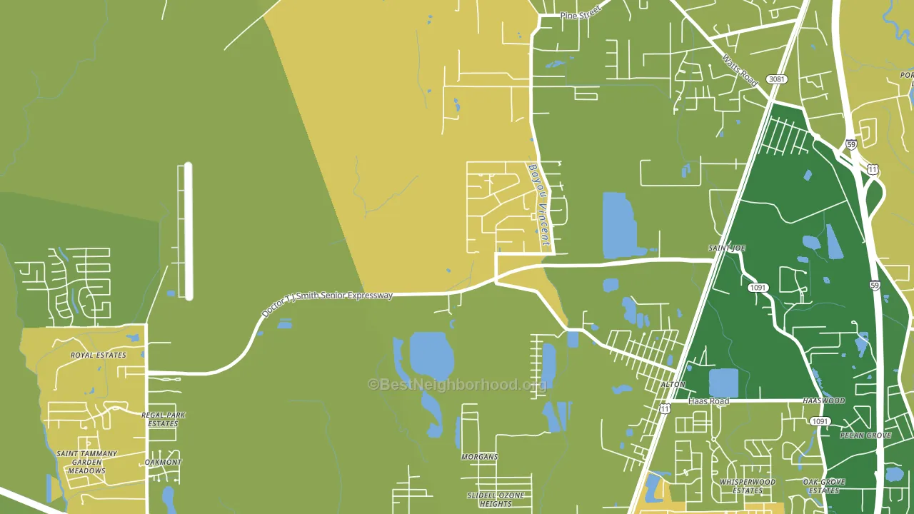 St. Joe, LA block-group voter-turnout map