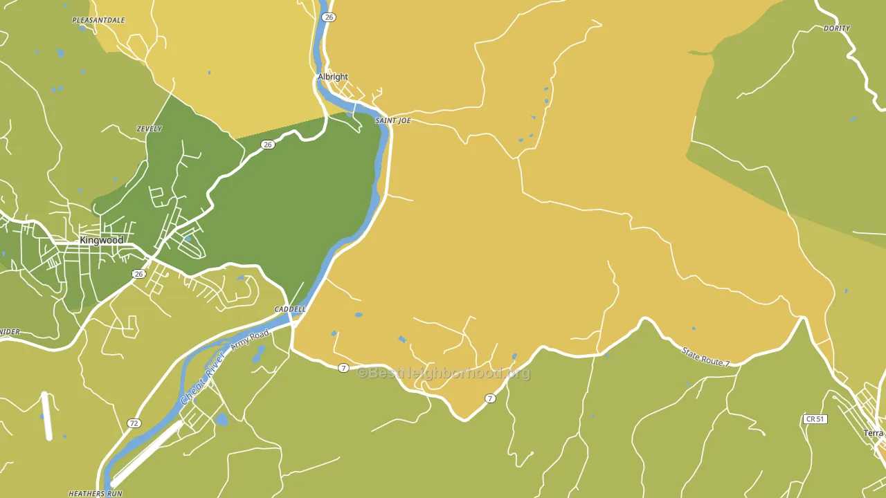 St. Joe, WV block-group voter-turnout map
