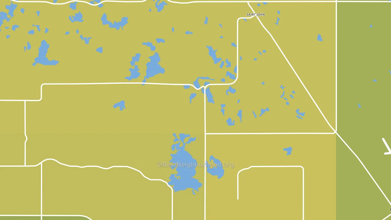 St. John, ND block-group voter-turnout map