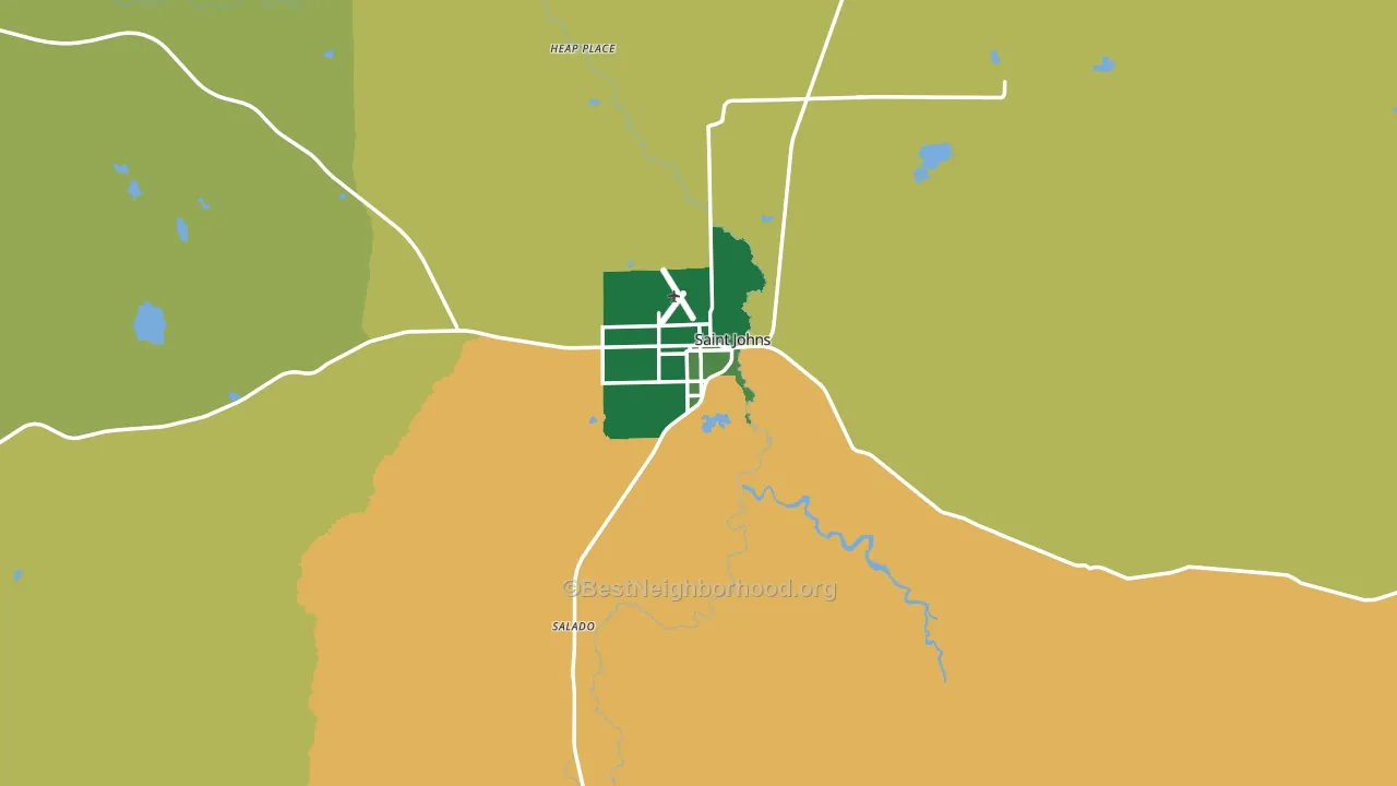 St. Johns, AZ block-group voter-turnout map