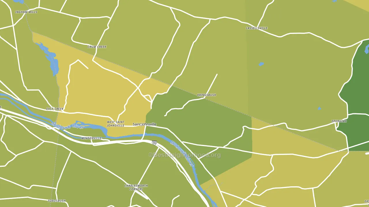 St. Johnsville, NY block-group voter-turnout map