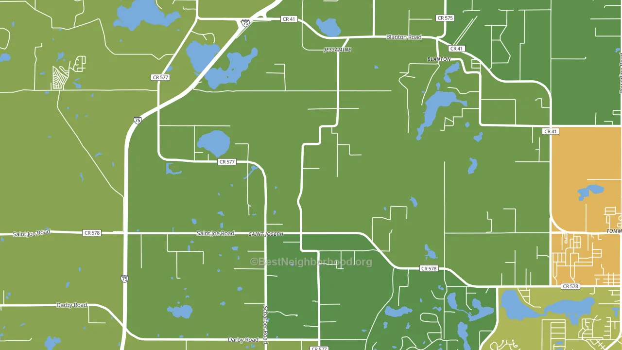 St. Joseph, FL block-group voter-turnout map