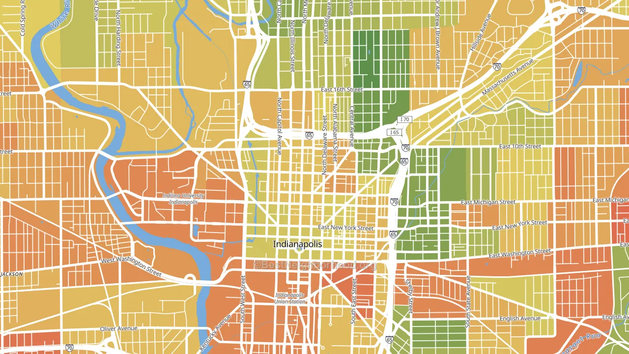 St. Joseph Historic Neighborhood, Indianapolis, IN block-group voter-turnout map
