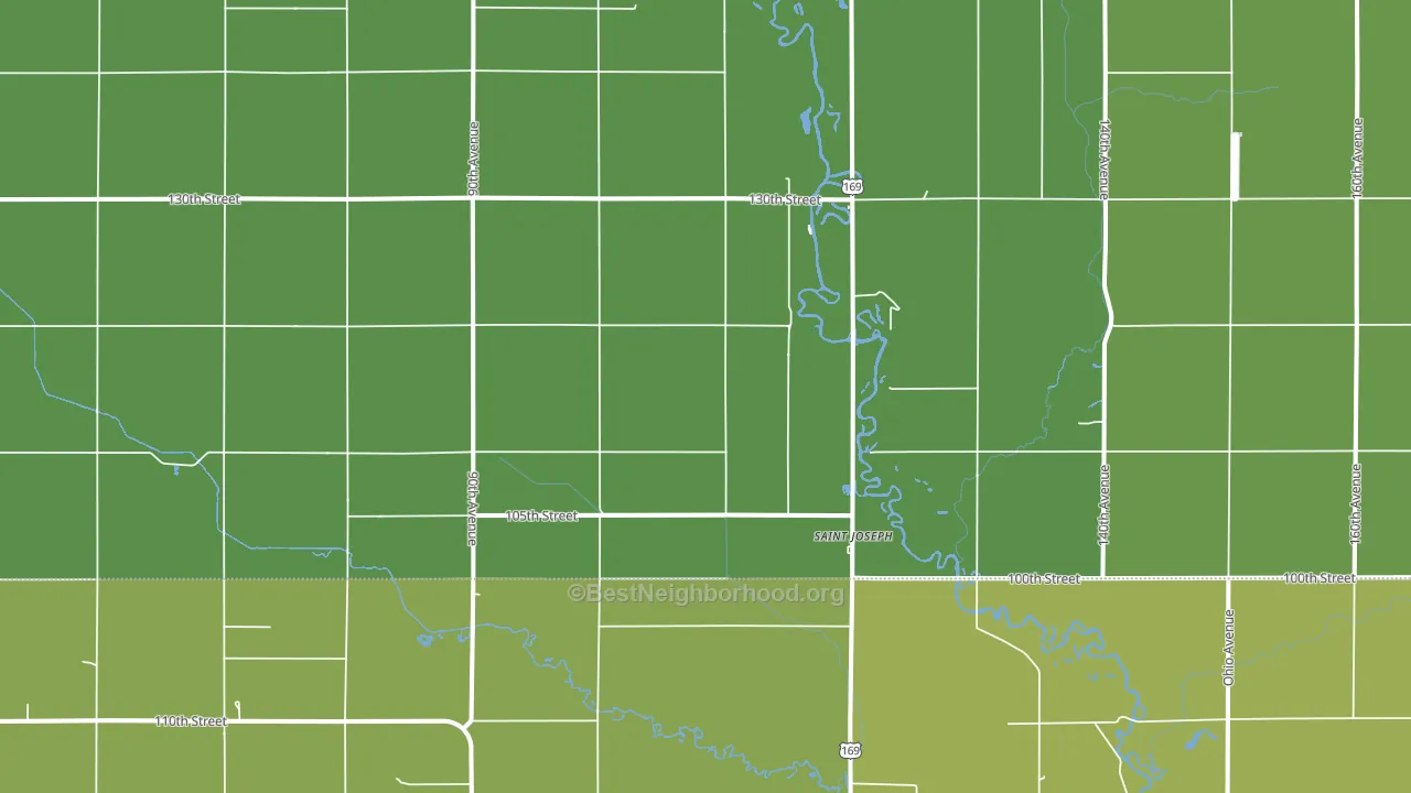 St. Joseph, IA block-group voter-turnout map
