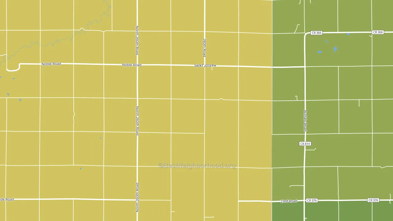St. Joseph, KS block-group voter-turnout map
