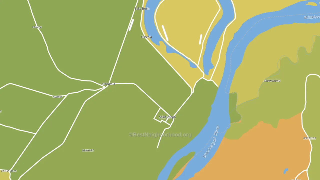 St. Joseph, LA block-group voter-turnout map