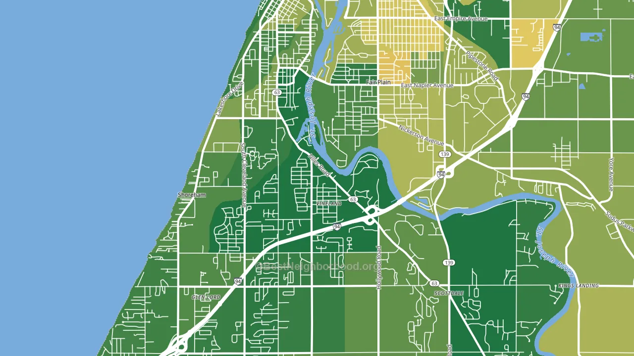 St. Joseph, MI block-group voter-turnout map