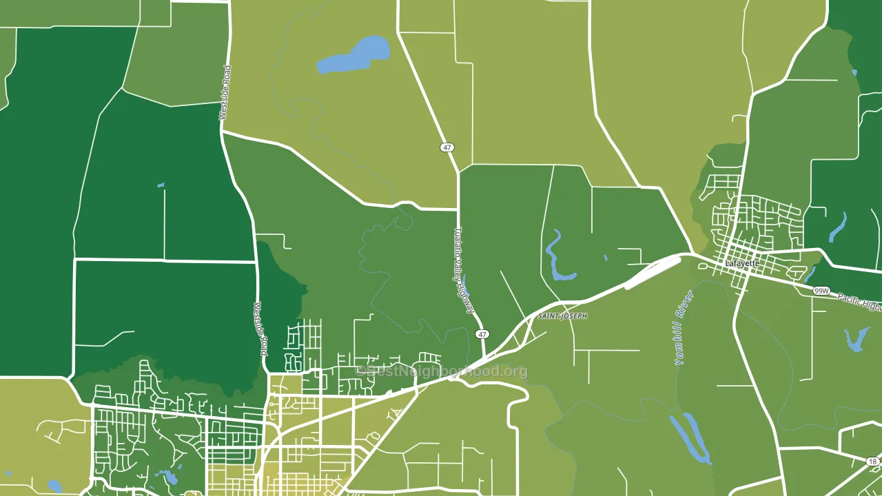 St. Joseph, OR block-group voter-turnout map