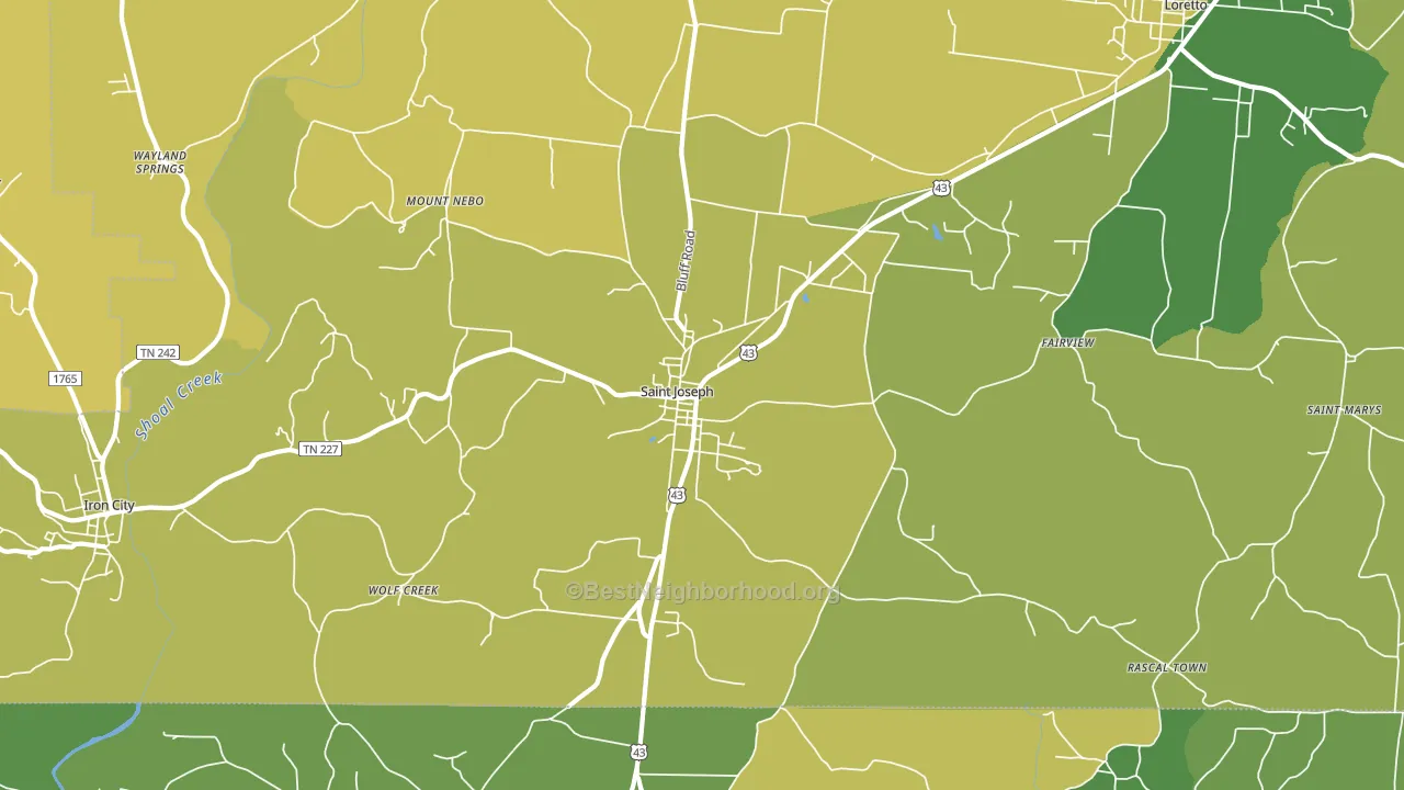 St. Joseph, TN block-group voter-turnout map
